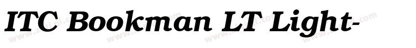ITC Bookman LT Light字体转换